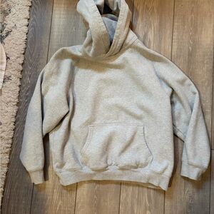 Aritzia Cozy Gray Sweatfleece Hoodie
